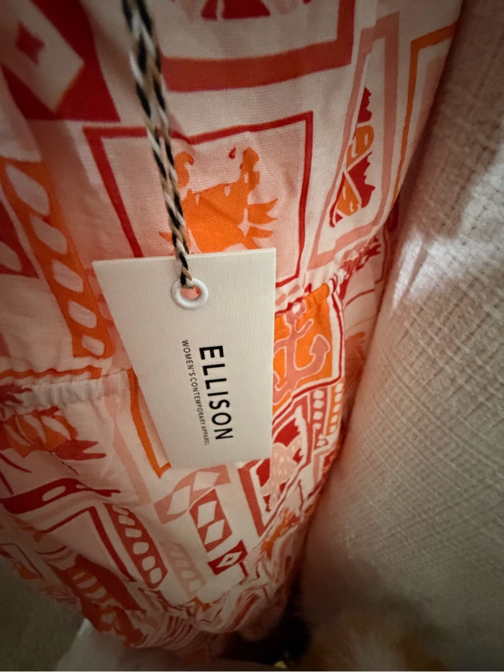 NWT Ellison Pink and Orange Nautical Print Maxi Dress - Picture 5 of 6